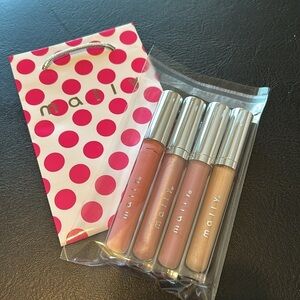 Mally Beauty Lip Gloss (LOT OF 4 different shades) w/GIFT BAG / FULL SIZE / NEW